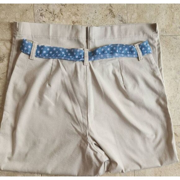 W12  Riders by Lee stretch crop pants with blue scarf tie, NWT - Picture 3 of 9